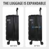 imageKROSER Carry On Luggage with Spinner Wheels ampamp Builtin TSA Lock Expandable Top Loading Hard Shell Suitcase Large Capacity Durable Rolling Luggage with USB Port CarryOn 20Inch Dark GreenBlack