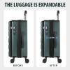 imageKROSER Carry On Luggage with Spinner Wheels ampamp Builtin TSA Lock Expandable Top Loading Hard Shell Suitcase Large Capacity Durable Rolling Luggage with USB Port CarryOn 20Inch Dark GreenDark Green