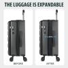 imageKROSER Carry On Luggage with Spinner Wheels ampamp Builtin TSA Lock Expandable Top Loading Hard Shell Suitcase Large Capacity Durable Rolling Luggage with USB Port CarryOn 20Inch Dark GreenSteel Grey