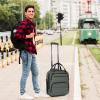 imageKROSER Carry On Underseat Multifunctional 16inch Underseater Lightweight Overnight Suitcase for Men Women GreyArmy Green