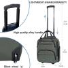imageKROSER Carry On Underseat Multifunctional 16inch Underseater Lightweight Overnight Suitcase for Men Women GreyArmy Green