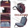 imageKROSER Carry On Underseat Multifunctional 16inch Underseater Lightweight Overnight Suitcase for Men Women GreyBurgundy
