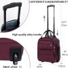 imageKROSER Carry On Underseat Multifunctional 16inch Underseater Lightweight Overnight Suitcase for Men Women GreyBurgundy