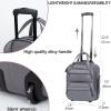 imageKROSER Carry On Underseat Multifunctional 16inch Underseater Lightweight Overnight Suitcase for Men Women GreyDark Grey