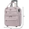 imageKROSER Carry On Underseat Multifunctional 16inch Underseater Lightweight Overnight Suitcase for Men Women GreyGrey Pink