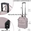 imageKROSER Carry On Underseat Multifunctional 16inch Underseater Lightweight Overnight Suitcase for Men Women GreyGrey Pink