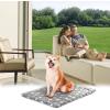 imageKROSER Fancy Crate Pad Bed Mat Reversible Cool ampamp Warm Machine Washable for Small to XXXLarge Dogs Grey Navy Star PatternLarge