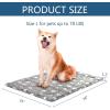 imageKROSER Fancy Crate Pad Bed Mat Reversible Cool ampamp Warm Machine Washable for Small to XXXLarge Dogs Grey Navy Star PatternLarge
