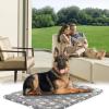 imageKROSER Fancy Crate Pad Bed Mat Reversible Cool ampamp Warm Machine Washable for Small to XXXLarge Dogs Grey Navy Star PatternXXLarge