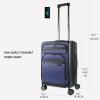 imageKROSER Hardside Expandable Carry On Luggage 22x14x9 Airline Approved With Front Business Pockets 20 Inch Suitcases with Wheels Carry on Suitcase with TSA Lock ampamp USB Port NavyBlackHaze Blue