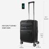 imageKROSER Hardside Expandable Carry On Luggage 22x14x9 Airline Approved With Front Business Pockets 20 Inch Suitcases with Wheels Carry on Suitcase with TSA Lock ampamp USB Port NavyBlack
