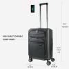 imageKROSER Hardside Expandable Carry On Luggage 22x14x9 Airline Approved With Front Business Pockets 20 Inch Suitcases with Wheels Carry on Suitcase with TSA Lock ampamp USB Port NavySteel Grey