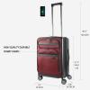 imageKROSER Hardside Expandable Carry On Luggage 22x14x9 Airline Approved With Front Business Pockets 20 Inch Suitcases with Wheels Carry on Suitcase with TSA Lock ampamp USB Port NavyBlackDark Red