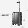 imageKROSER Hardside Expandable Carry On Luggage with Spinner Wheels ampamp Builtin TSA Lock Durable Suitcase Rolling Luggage with USB Port CarryOn 20Inch BlackSteel Grey
