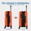 imageKROSER Hardside Expandable Carry On Luggage with Spinner Wheels ampamp Builtin TSA Lock Durable Suitcase Rolling Luggage with USB Port CarryOn 20Inch Matte PurplePinkOrange