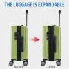 imageKROSER Hardside Expandable Carry On Luggage with Spinner Wheels ampamp Builtin TSA Lock Durable Suitcase Rolling Luggage with USB Port CarryOn 20Inch BlackGreen