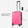 imageKROSER Hardside Expandable Carry On Luggage with Spinner Wheels ampamp Builtin TSA Lock Durable Suitcase Rolling Luggage with USB Port CarryOn 20Inch Matte PurplePinkMagenta