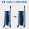 imageKROSER Hardside Expandable Carry On Luggage with Spinner Wheels ampamp Builtin TSA Lock Durable Suitcase Rolling Luggage with USB Port CarryOn 20Inch Matte PurplePinkLight Blue