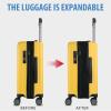 imageKROSER Hardside Expandable Carry On Luggage with Spinner Wheels ampamp Builtin TSA Lock Durable Suitcase Rolling Luggage with USB Port CarryOn 20Inch BlackYellow