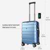 imageKROSER Hardside Expandable Carry On Luggage with Spinner Wheels ampamp Builtin TSA Lock Durable Suitcase Rolling Luggage with USB Port CarryOn 20Inch Matte PurplePinkLight Blue