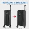 imageKROSER Hardside Expandable Carry On Luggage with Spinner Wheels ampamp Builtin TSA Lock Durable Suitcase Rolling Luggage with USB Port CarryOn 20Inch BlackBlack