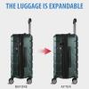 imageKROSER Hardside Expandable Carry On Luggage with Spinner Wheels ampamp Builtin TSA Lock Durable Suitcase Rolling Luggage with USB Port CarryOn 20Inch Matte PurplePinkDark Green
