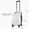 imageKROSER Hardside Expandable Carry On Luggage with Spinner Wheels ampamp Builtin TSA Lock Durable Suitcase Rolling Luggage with USB Port CarryOn 20Inch BlackWhite