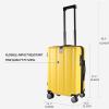 imageKROSER Hardside Expandable Carry On Luggage with Spinner Wheels ampamp Builtin TSA Lock Durable Suitcase Rolling Luggage with USB Port CarryOn 20Inch BlackYellow