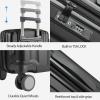 imageKROSER Hardside Expandable Carry On Luggage with Spinner Wheels ampamp Builtin TSA Lock Durable Suitcase Rolling Luggage with USB Port CarryOn 20Inch BlackBlack
