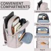 imageKROSER Laptop Backpack for Women 156 Inch Stylish Daypack with USB Charging Port Waterrepellent Nylon Backpack for TravelBusiness Dusty PinkDusty Pink