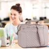 imageKROSER Laptop Bag 156 Inch Briefcase Shoulder Bag Water Repellent Laptop Bag Bussiness Carrying HandbagGrey Pink