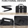 imageKROSER Laptop Bag 156 Inch Briefcase Shoulder Bag Water Repellent Laptop Bag Bussiness Carrying HandbagQulited Black