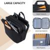imageKROSER Laptop Bag 156 Inch Briefcase Shoulder Bag Water Repellent Laptop Bag Bussiness Carrying HandbagQulited Black