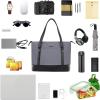 imageKROSER Laptop Tote Bag for Women Purse Teacher Bag 156 Inch Laptop Bag Computer Work Briefcase Handbag Shoulder BagGrey