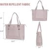 imageKROSER Laptop Tote Bag for Women Purse Teacher Bag 156 Inch Laptop Bag Computer Work Briefcase Handbag Shoulder BagGrey Pink