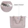 imageKROSER Laptop Tote Bag for Women Purse Teacher Bag 156 Inch Laptop Bag Computer Work Briefcase Handbag Shoulder BagGrey Pink