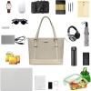 imageKROSER Laptop Tote Bag for Women Purse Teacher Bag 156 Inch Laptop Bag Computer Work Briefcase Handbag Shoulder BagLight Khaki