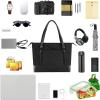 imageKROSER Laptop Tote Bag for Women Purse Teacher Bag 156 Inch Laptop Bag Computer Work Briefcase Handbag Shoulder BagQulited Black