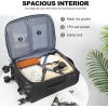 imageKROSER Softside Expandable Carry On Luggage with Spinner Wheels ampamp Builtin TSA Lock Durable Suitcase Rolling Luggage with USB Port CarryOn 20Inch GreyBlack