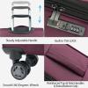imageKROSER Softside Expandable Carry On Luggage with Spinner Wheels ampamp Builtin TSA Lock Durable Suitcase Rolling Luggage with USB Port CarryOn 20Inch GreyBurgundy