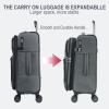 imageKROSER Softside Expandable Carry On Luggage with Spinner Wheels ampamp Builtin TSA Lock Durable Suitcase Rolling Luggage with USB Port CarryOn 20Inch GreyGrey