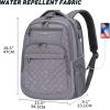 imageKROSER Travel Laptop Backpack 17 Inch Large Computer Backpack WaterRepellent Daypack with USB Charging Port RFID Pockets for WorkBusinessCollegeMenWomenQuiltedQuilted Dark Grey