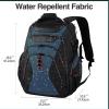 imageKROSER Travel Laptop Backpack 173 Inch XL Computer Backpack with Hard Shell Saferoom RFID Pockets WaterRepellent Business College Daypack Stylish Bag for MenWomenBlackBlackHaze Blue173