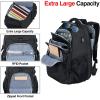 imageKROSER Travel Laptop Backpack 173 Inch XL Computer Backpack with Hard Shell Saferoom RFID Pockets WaterRepellent Business College Daypack Stylish Bag for MenWomenBlackBlack