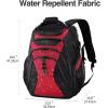 imageKROSER Travel Laptop Backpack 173 Inch XL Computer Backpack with Hard Shell Saferoom RFID Pockets WaterRepellent Business College Daypack Stylish Bag for MenWomenBlackBlackRed173