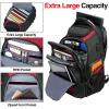 imageKROSER Travel Laptop Backpack 173 Inch XL Computer Backpack with Hard Shell Saferoom RFID Pockets WaterRepellent Business College Daypack Stylish Bag for MenWomenBlackBlackRed173
