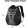 imageKROSER Travel Laptop Backpack 173 Inch XL Computer Backpack with Hard Shell Saferoom RFID Pockets WaterRepellent Business College Daypack Stylish Bag for MenWomenBlackBlack Grey173