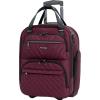 imageKROSER Carry On Underseat Multifunctional 16inch Underseater Lightweight Overnight Suitcase for Men Women GreyBurgundy