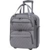 imageKROSER Carry On Underseat Multifunctional 16inch Underseater Lightweight Overnight Suitcase for Men Women GreyDark Grey