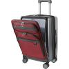imageKROSER Hardside Expandable Carry On Luggage 22x14x9 Airline Approved With Front Business Pockets 20 Inch Suitcases with Wheels Carry on Suitcase with TSA Lock ampamp USB Port NavyBlackDark Red